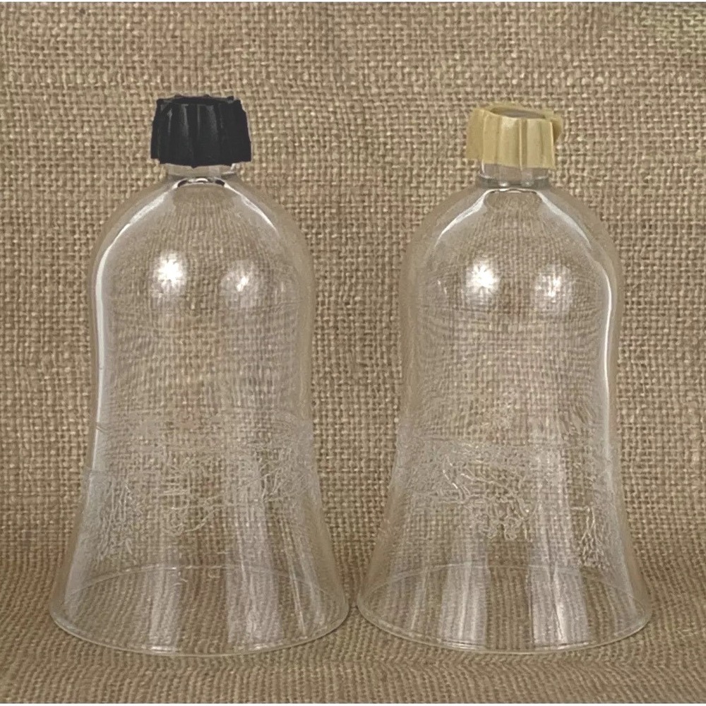 2 Clear Glass Candle Holders Votives Etched Scenic Design Vintage Home Interiors - Picture 8 of 8